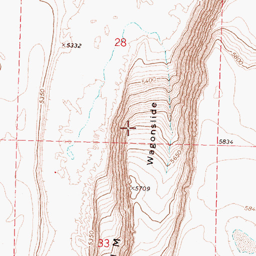 Topographic Map of Wagonslide, OR