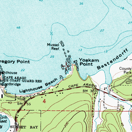 Topographic Map of Yoakam Point, OR