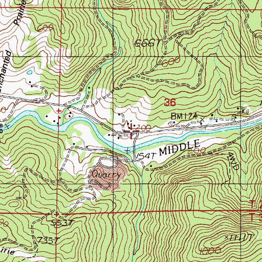 Topographic Map of Enchanted Prairie, OR
