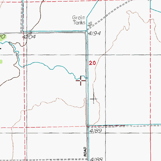 Topographic Map of Anderson Creek, OR