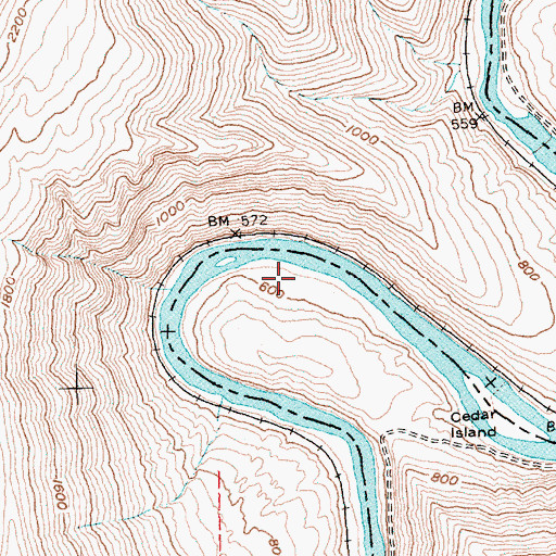 Topographic Map of Beavertail Recreation Site, OR