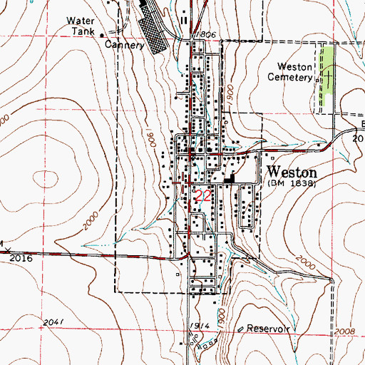 Topographic Map of Elliott Memorial Park, OR