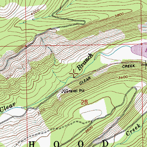Topographic Map of Reservoir Campground, OR