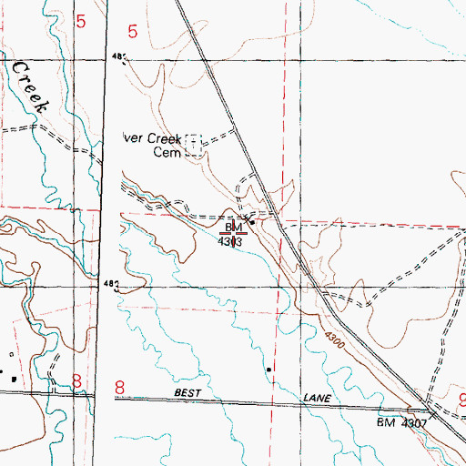 Topographic Map of McGee Ranch, OR