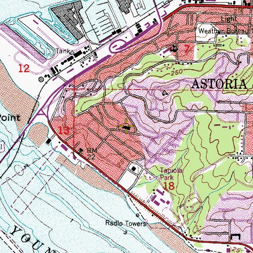 Topographic Map of Gray Elementary School, OR