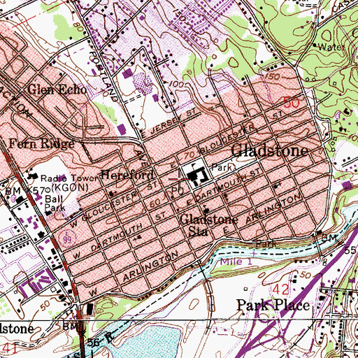 Topographic Map of John Wetten Elementary School, OR