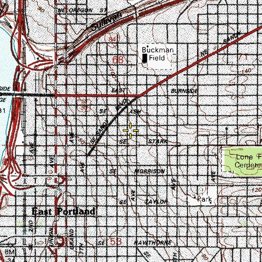 Topographic Map of International Learning Program, OR