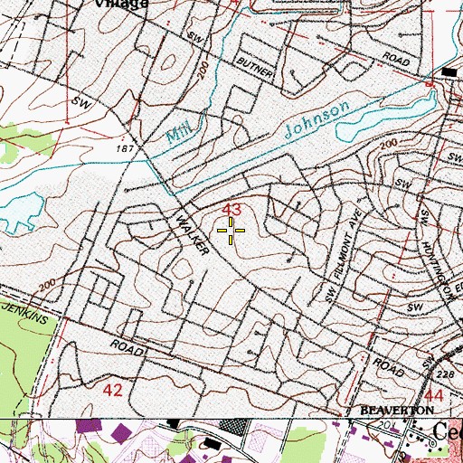 Topographic Map of Holy Trinity School, OR