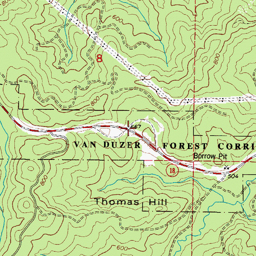 Topographic Map of Murphy Hill, OR