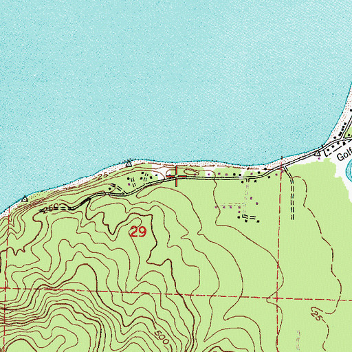 Topographic Map of Sunset Beach, OR