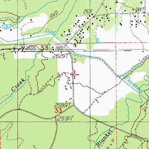 Topographic Map of Oakridge School (historical), OR