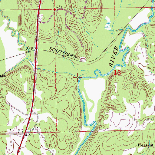 Topographic Map of Clear Creek, AL