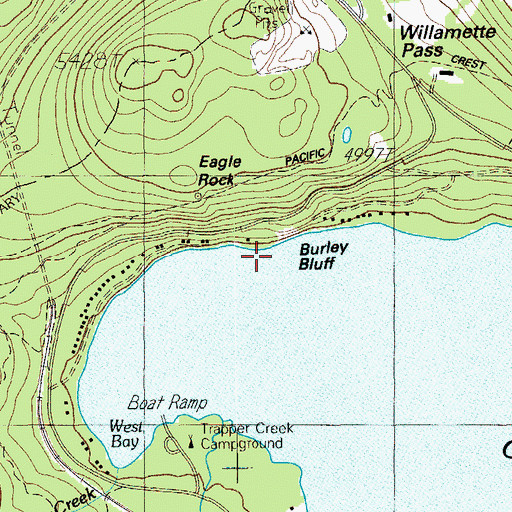 Topographic Map of Junco Creek, OR