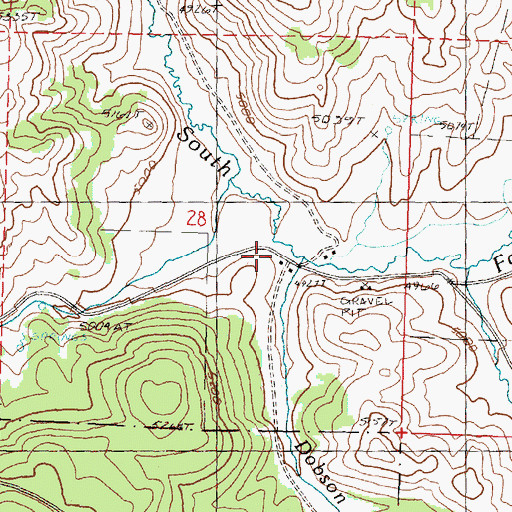 Topographic Map of Robertson Ranch, OR