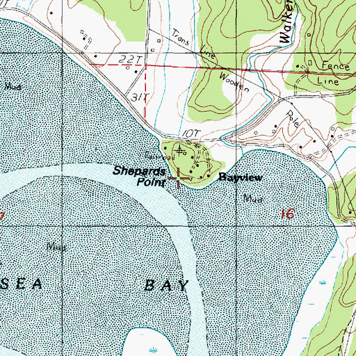 Topographic Map of Shepards Point, OR
