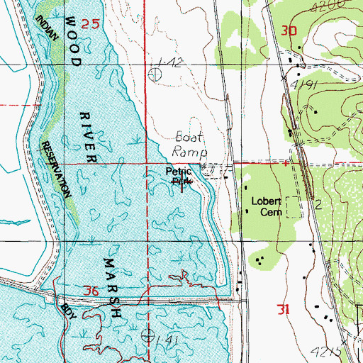 Topographic Map of Petric County Park, OR