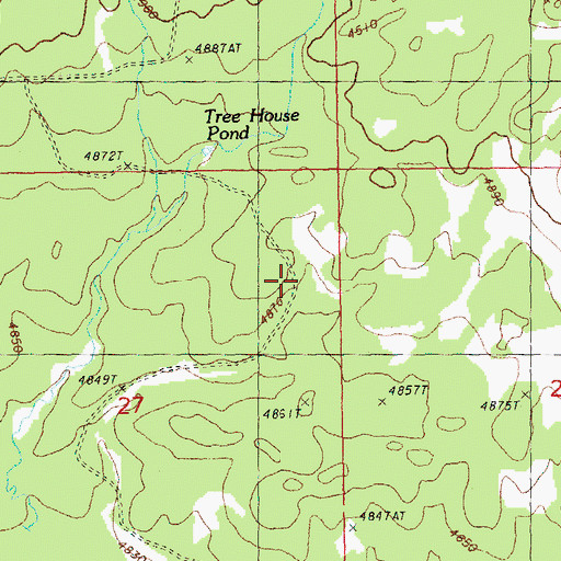 Topographic Map of Buck Spring Pond, OR