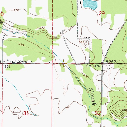 Topographic Map of Barr Bridge, OR