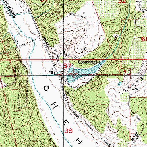 Topographic Map of E R Baker Reservoir, OR