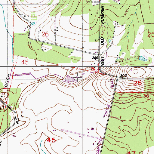 Topographic Map of Baker Creek, OR