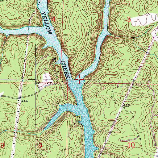 Topographic Map of Clifty Creek, AL