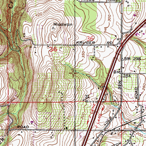 Topographic Map of Freitag Reservoir, OR
