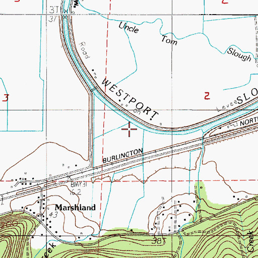 Topographic Map of Tandy Creek, OR