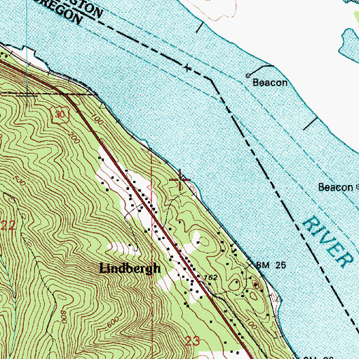 Topographic Map of Cottonwood Beach, OR