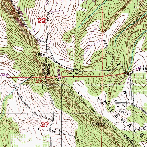 Topographic Map of Chehalem Mountains, OR