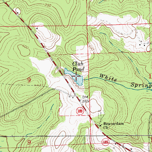 Topographic Map of Club Pond, AL