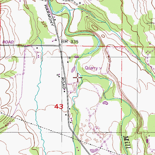 Topographic Map of Gooseneck Creek, OR