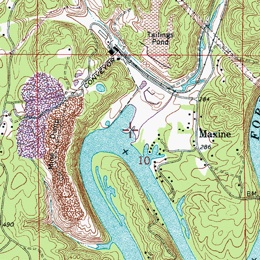 Topographic Map of Coal Creek, AL