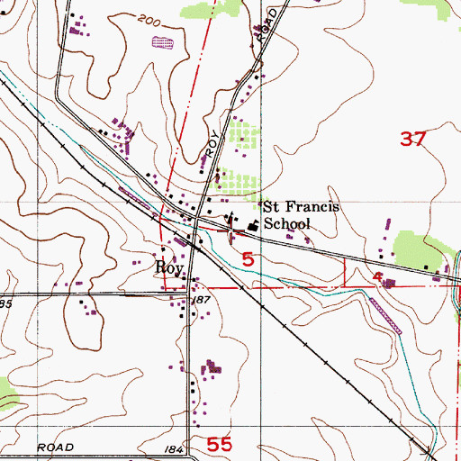 Topographic Map of Saint Francis of Assisi School, OR
