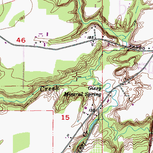 Topographic Map of Senecal Creek, OR