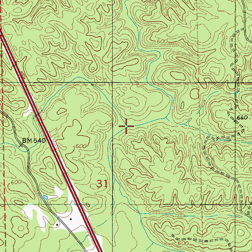 Topographic Map of Cobb Creek, AL