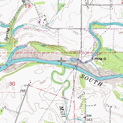 Topographic Map of Thomas Creek, OR