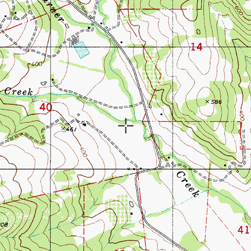 Topographic Map of Wildwood Creek, OR