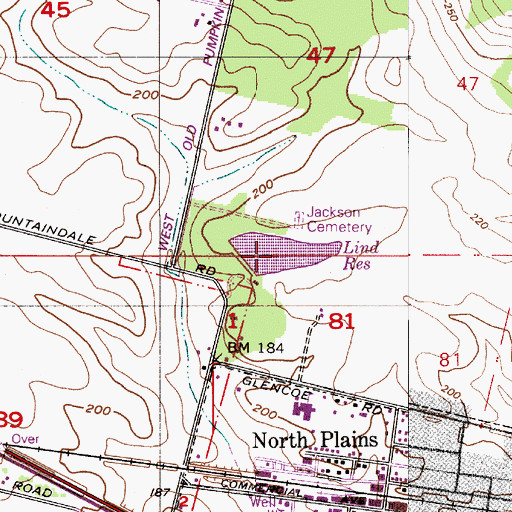 Topographic Map of Lind Reservoir, OR