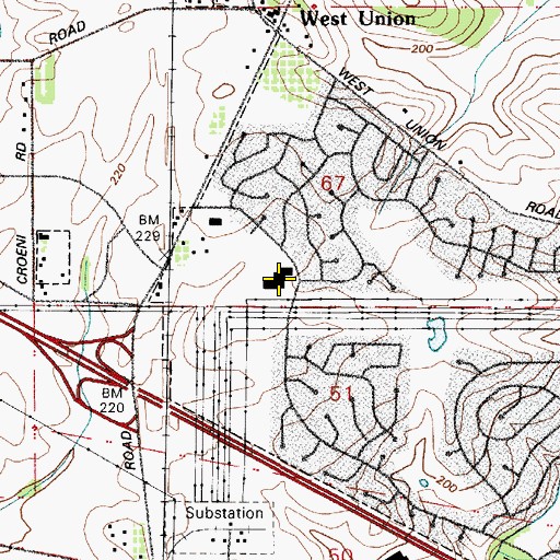 Topographic Map of Lenox Elementary School, OR