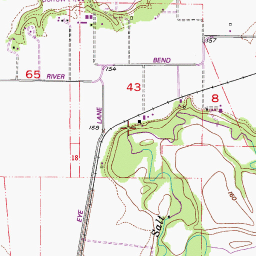 Topographic Map of Holmes (historical), OR