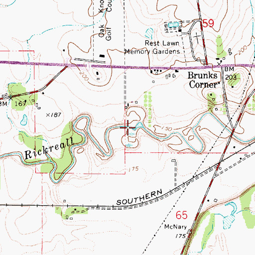 Topographic Map of Myers Reservoir, OR