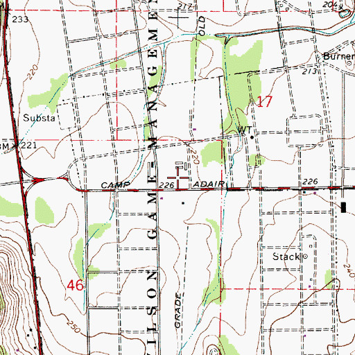Topographic Map of Camp Adair (historical), OR