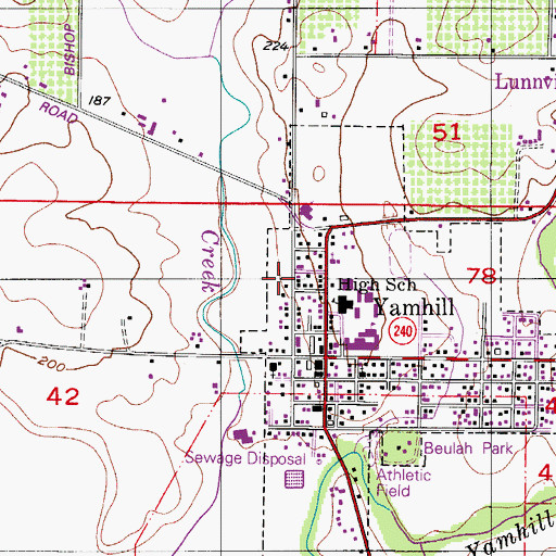 Topographic Map of Yamhill Station (historical), OR
