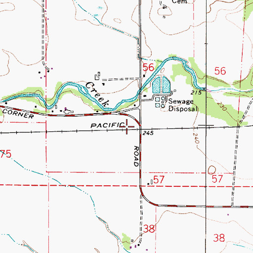 Topographic Map of Bowersville (historical), OR