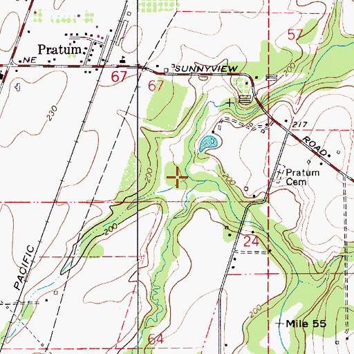 Topographic Map of South Fork Pudding River, OR