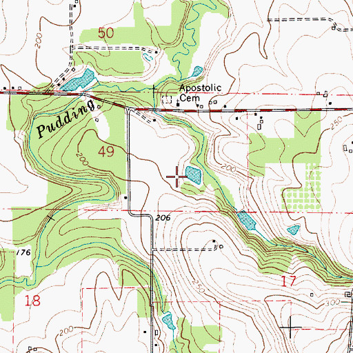 Topographic Map of Beaver Creek Reservoir, OR