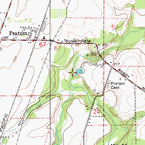 Topographic Map of Spady Reservoir, OR