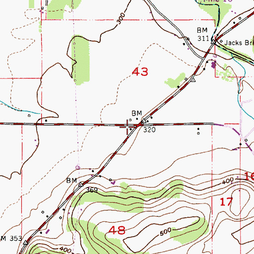 Topographic Map of Lone Pine Corner, OR