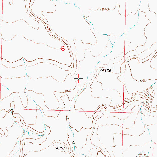 Topographic Map of Oscar Dam Number 4429, OR