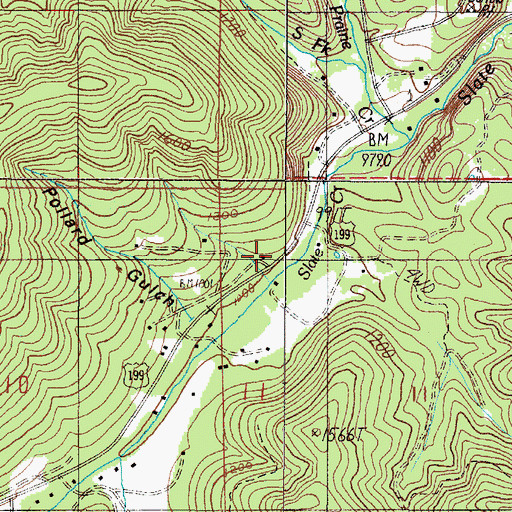 Topographic Map of Lake Merritt, OR